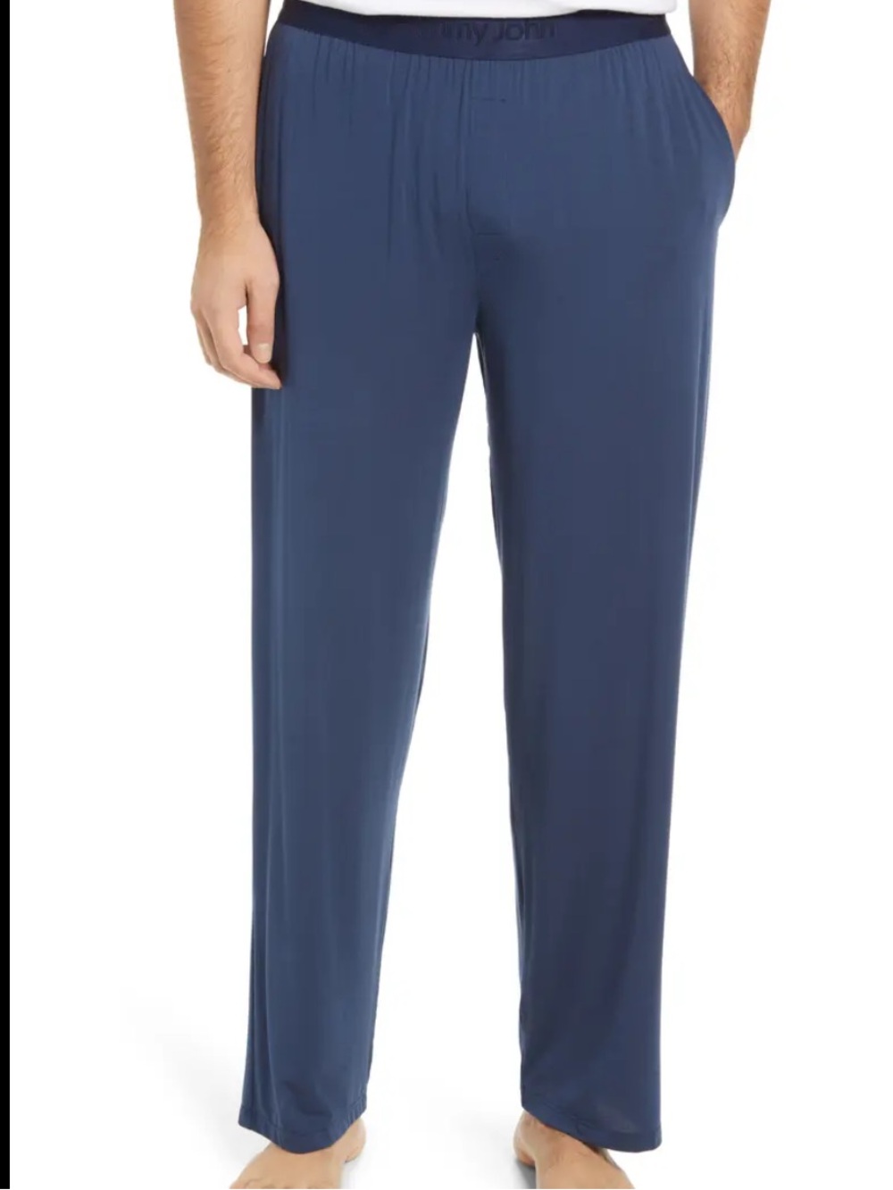 Tommy John Pants Mens S Blue Modal Jersey Lounge Elastic Waist Lightweight Soft